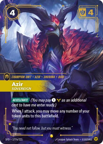 Spiritforged - Azir, Sovereign (Alternate Art) 177a/221