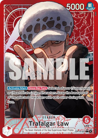 Trafalgar Law - OP14-001 (Alternate Art) - OP14-001 - (The Azure Sea's Seven)