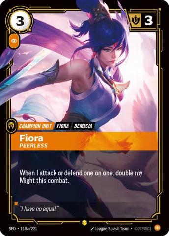 Spiritforged - Fiora, Peerless (Alternate Art) 110a/221
