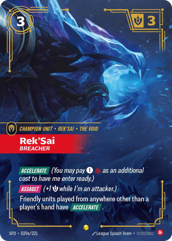 Spiritforged - Rek'Sai, Breacher (Alternate Art) 029a/221