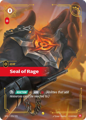 Spiritforged - Seal of Rage (Overnumbered) 222/221