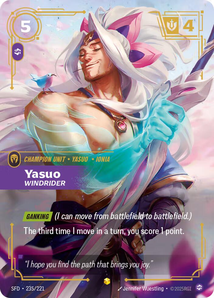 Spiritforged - Yasuo, Windrider (Overnumbered) 235/221