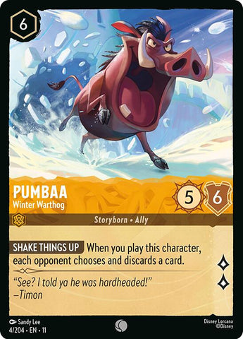 Pumbaa - Winter Warthog - 4/204