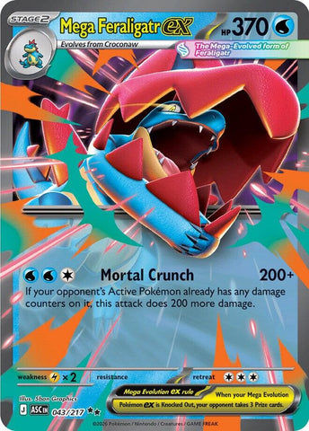 Mega Feraligatr ex - 043/217 - 043/217 - (ME: Ascended Heroes)
