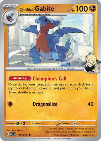 Cynthia's Gabite - 110/217