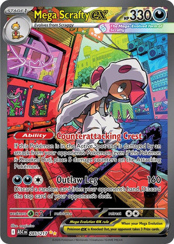 Mega Scrafty ex - 285/217 - 285/217 - (ME: Ascended Heroes)