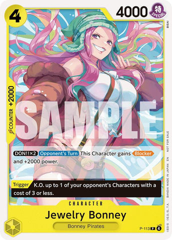 Jewelry Bonney (Heroines Battle Pack) - P-113 - (One Piece Promotion Cards)