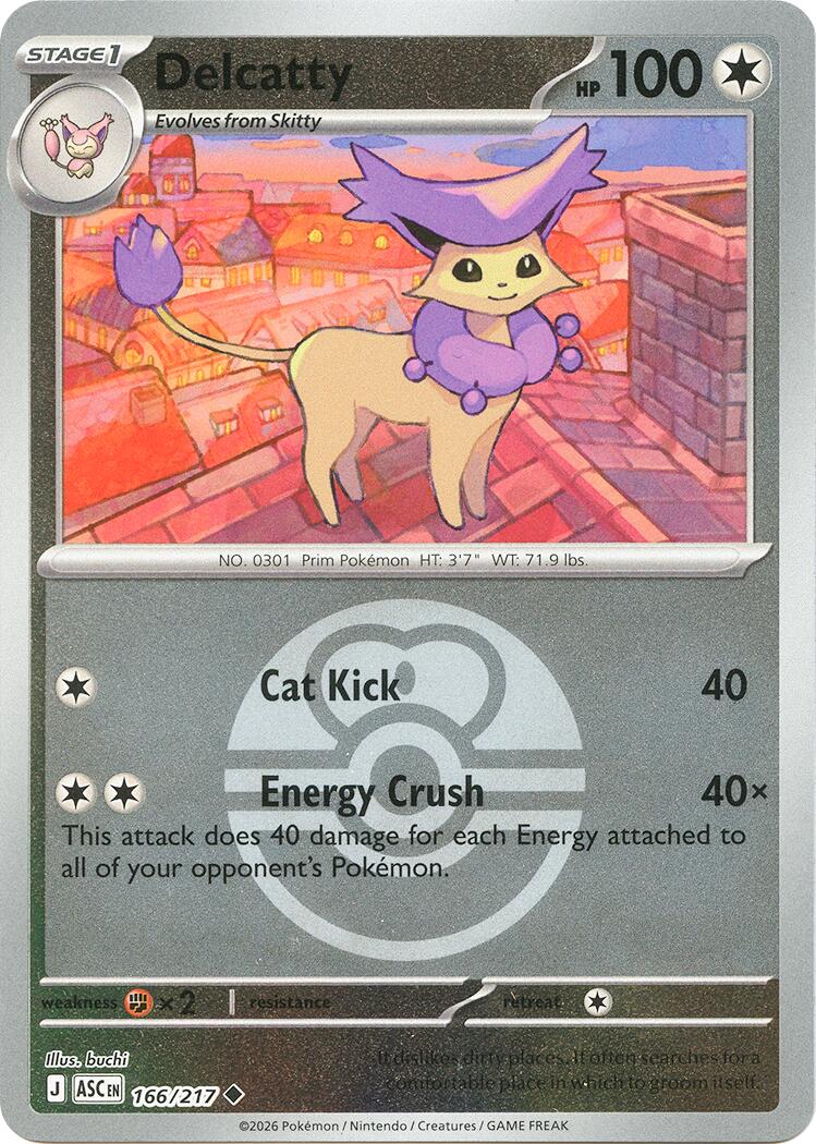 Delcatty (Love Ball) - 166/217 - (ME: Ascended Heroes)