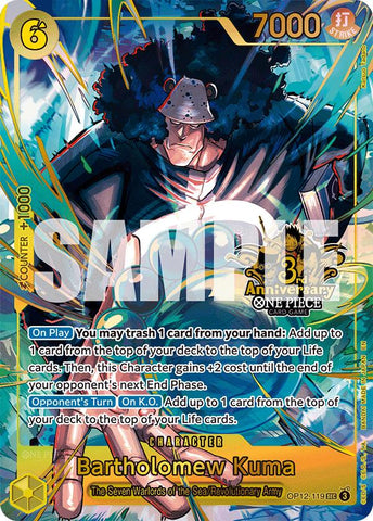 Bartholomew Kuma (Japanese Version 3rd Anniversary Set) - OP12-119 - (One Piece Promotion Cards)