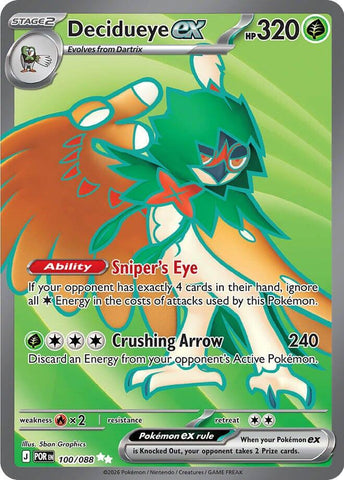 Decidueye ex - 100/088 - 100/088 - (ME03: Perfect Order)