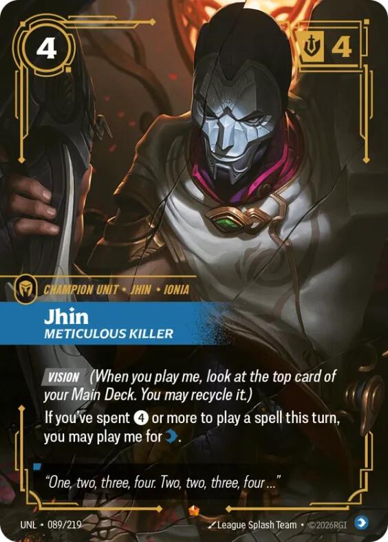 Unleashed - Jhin - Meticulous Killer 089/219