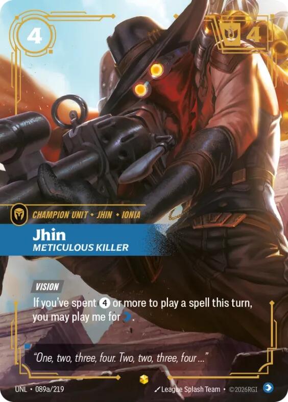 Unleashed - Jhin, Meticulous Killer (Alternate Art) 089a/219