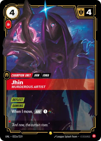 Unleashed - Jhin - Murderous Artist (Alternate Art) 022a/219