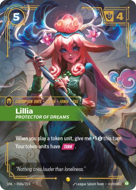 Unleashed - Lillia, Protector of Dreams (Alternate Art) 058a/219