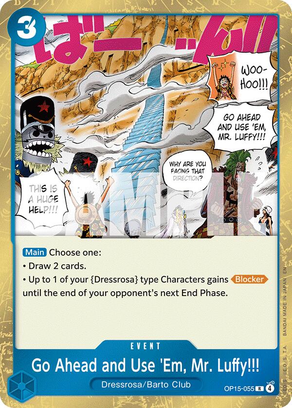 Go Ahead and Use 'Em, Mr. Luffy!!! - OP15-055