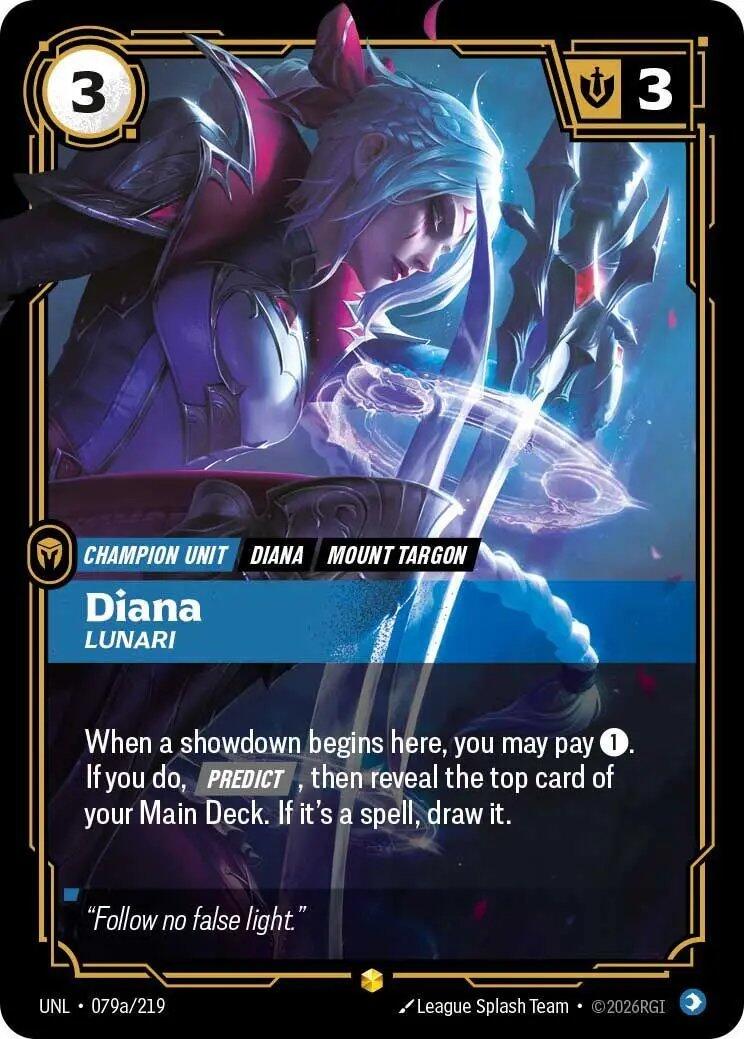Unleashed - Diana, Lunari (Alternate Art) 079a/219
