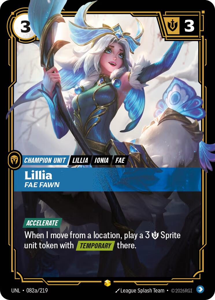 Unleashed - Lillia - Fae Fawn (Alternate Art) 082a/219