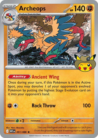 Archeops - 051 (Fossil Museum Exclusive) - 051/086 - (ME: Mega Evolution Promo)