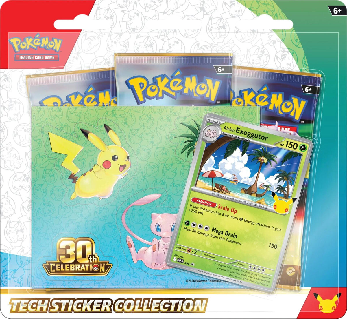 Pokemon TCG: 30th Celebration Tech Sticker Collection [Alolan Exeggutor]