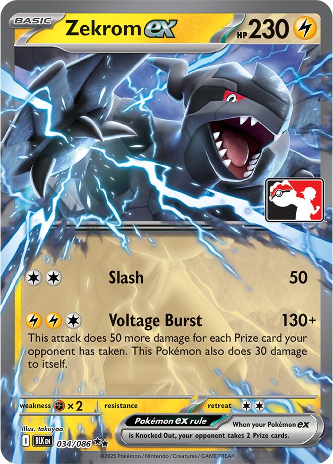 Zekrom ex - 034/086 (Right Stamp) - 034/086