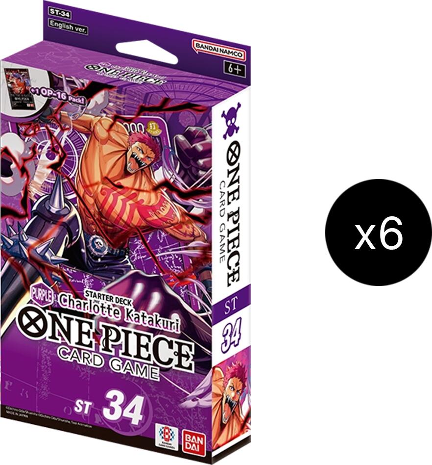 One Piece Card Game: Starter Deck 34: PURPLE Charlotte Katakuri Display (ST-34)