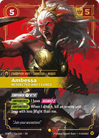 Vendetta - Ambessa, Respected and Feared (Alternate Art) 136a/166