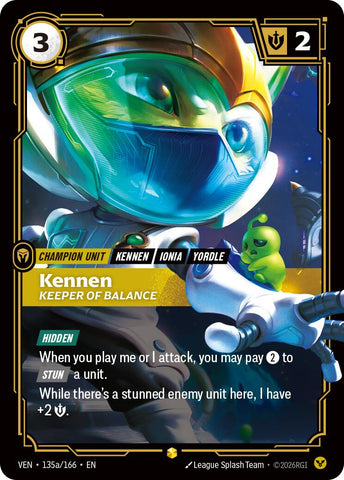 Vendetta - Kennen, Keeper of Balance (Alternate Art) 135a/166