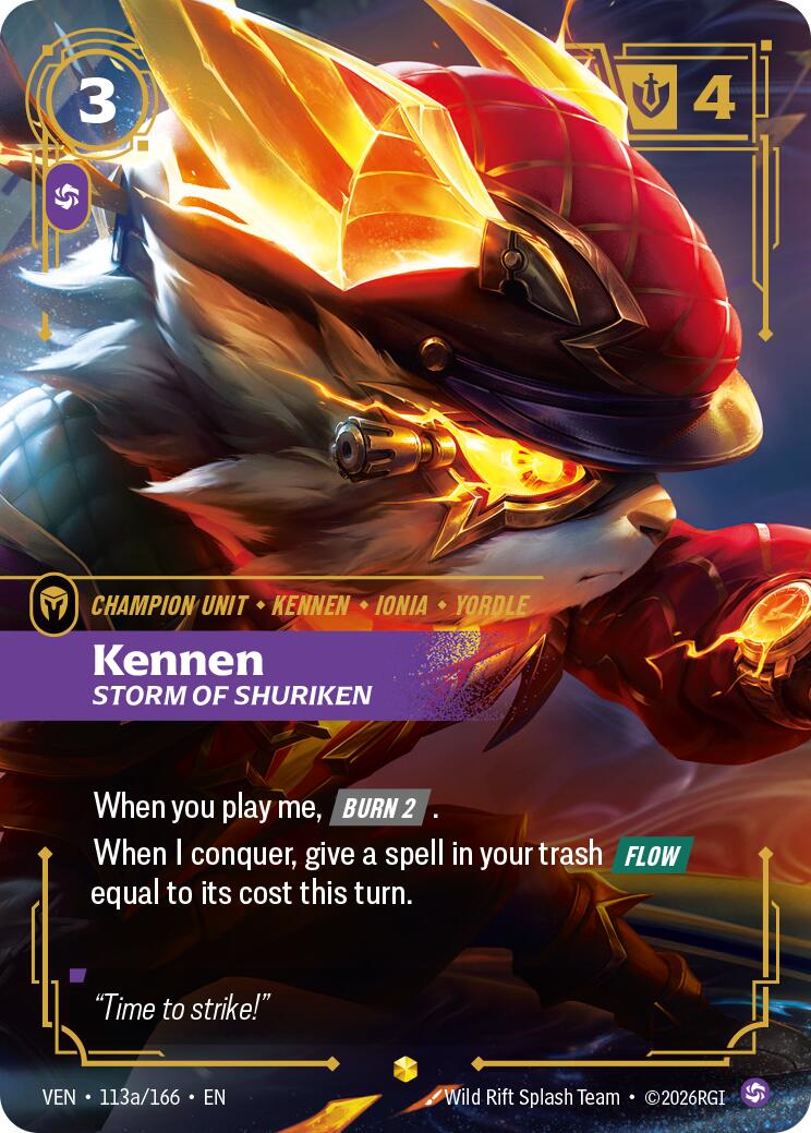 Vendetta - Kennen, Storm of Shuriken (Alternate Art) 113a/166