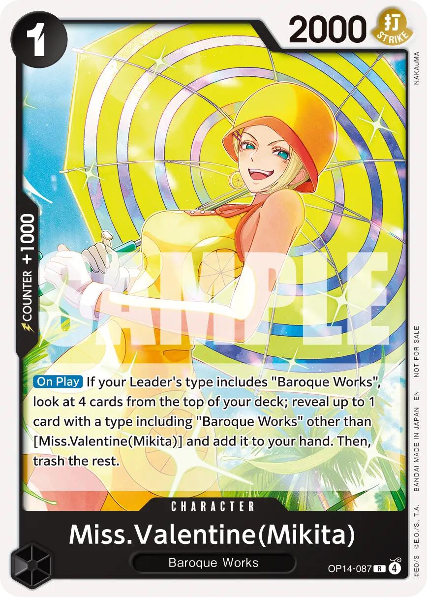 Miss.Valentine(Mikita) (Tournament Pack 2026 Vol. 3) - OP14-087