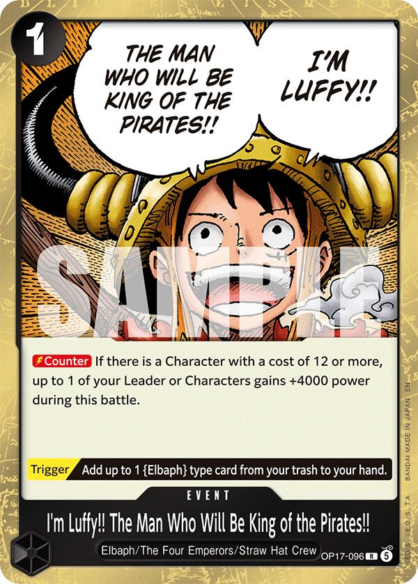 I'm Luffy!! The Man Who Will Be King of the Pirates!! - OP17-096