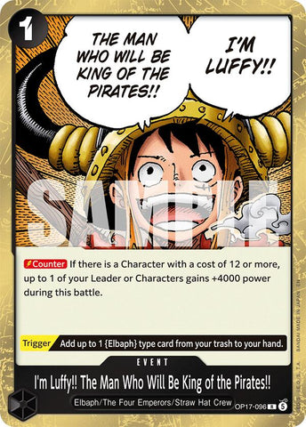 I'm Luffy!! The Man Who Will Be King of the Pirates!! - OP17-096