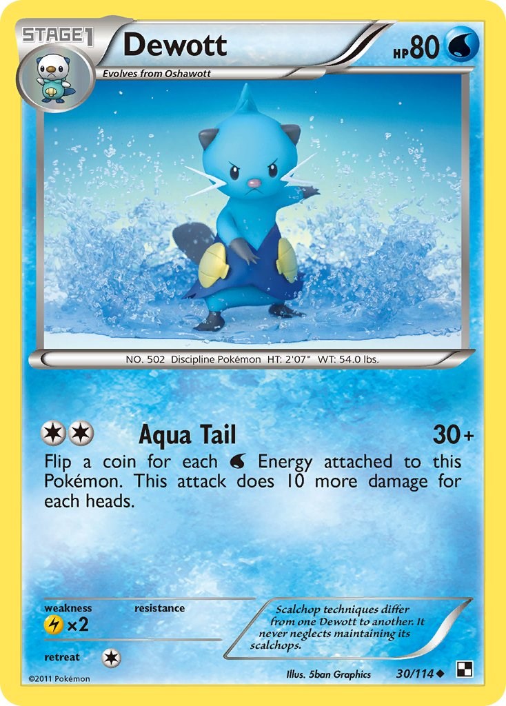 Dewott (30) - 30/114 - (Black and White)