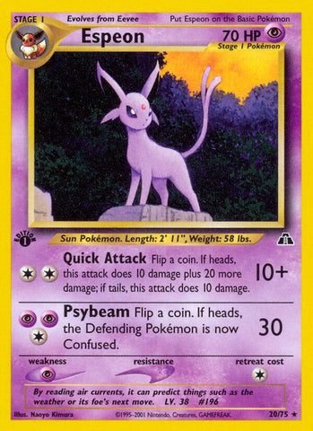 Espeon (20) - 20/75 - (Neo Discovery)