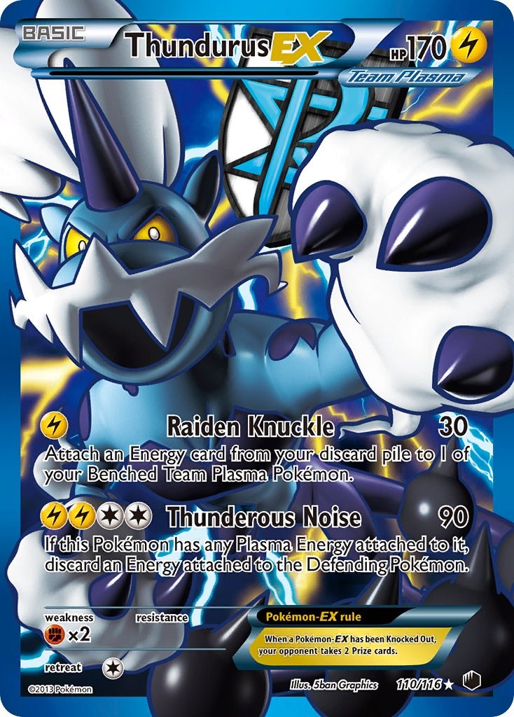 Thundurus EX (Team Plasma) (110 Full Art) - 110/116