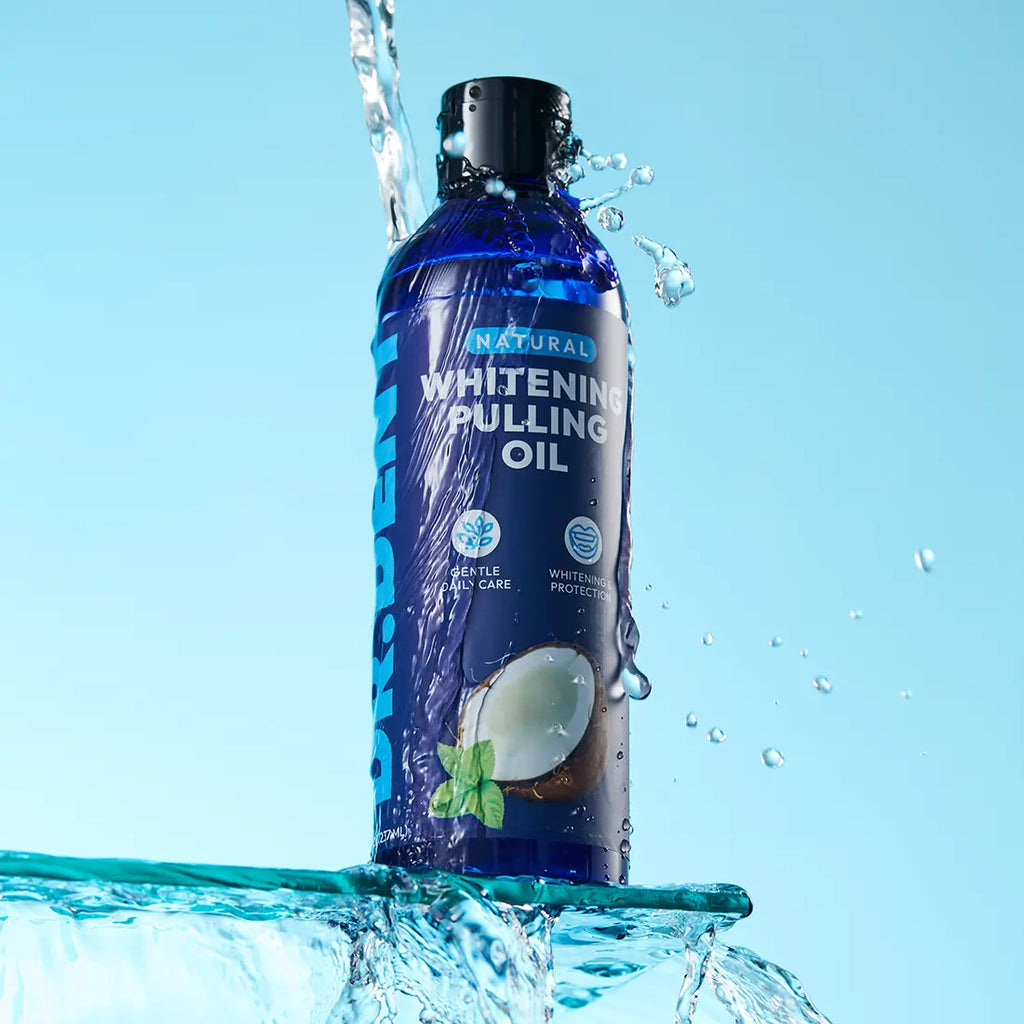 DR.DENT Whitening Coconut Oil Pulling Kit | With Toothbrush & Tongue Scraper