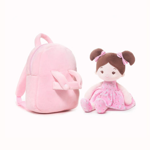 Personalized Flora Belle Doll Backpack - Pink
