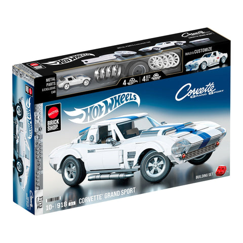 Mattel Brick Shop Hot Wheels Corvette Grand Sport Building Set