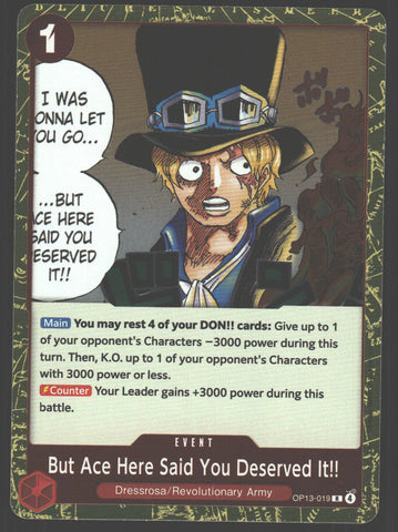 But Ace Here Said You Deserved It!! - OP13-019