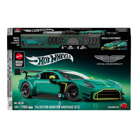 Mattel Brick Shop Hot Wheels ’24 Aston Martin Vantage GT3 Building Set